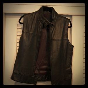 Andrew Marc leather vest